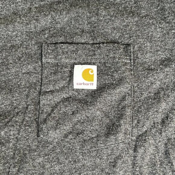Carhartt Shirt Men 2XL Gray Loose Fit Tee Long Sleeve Crew Pullover Workwear XXL - Picture 2 of 9
